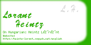 lorant heintz business card